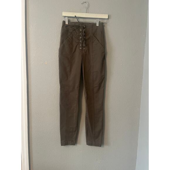 A.L.C Kyle High-rise Lace-Up Cropped Pants 0 - Picture 5 of 10